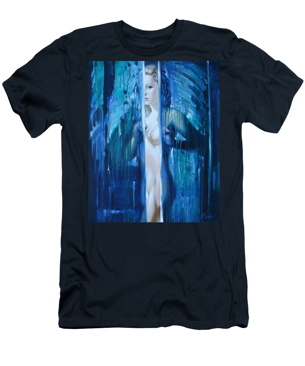 Ignatenko T-Shirt featuring the painting Presence by Sergey Ignatenko
