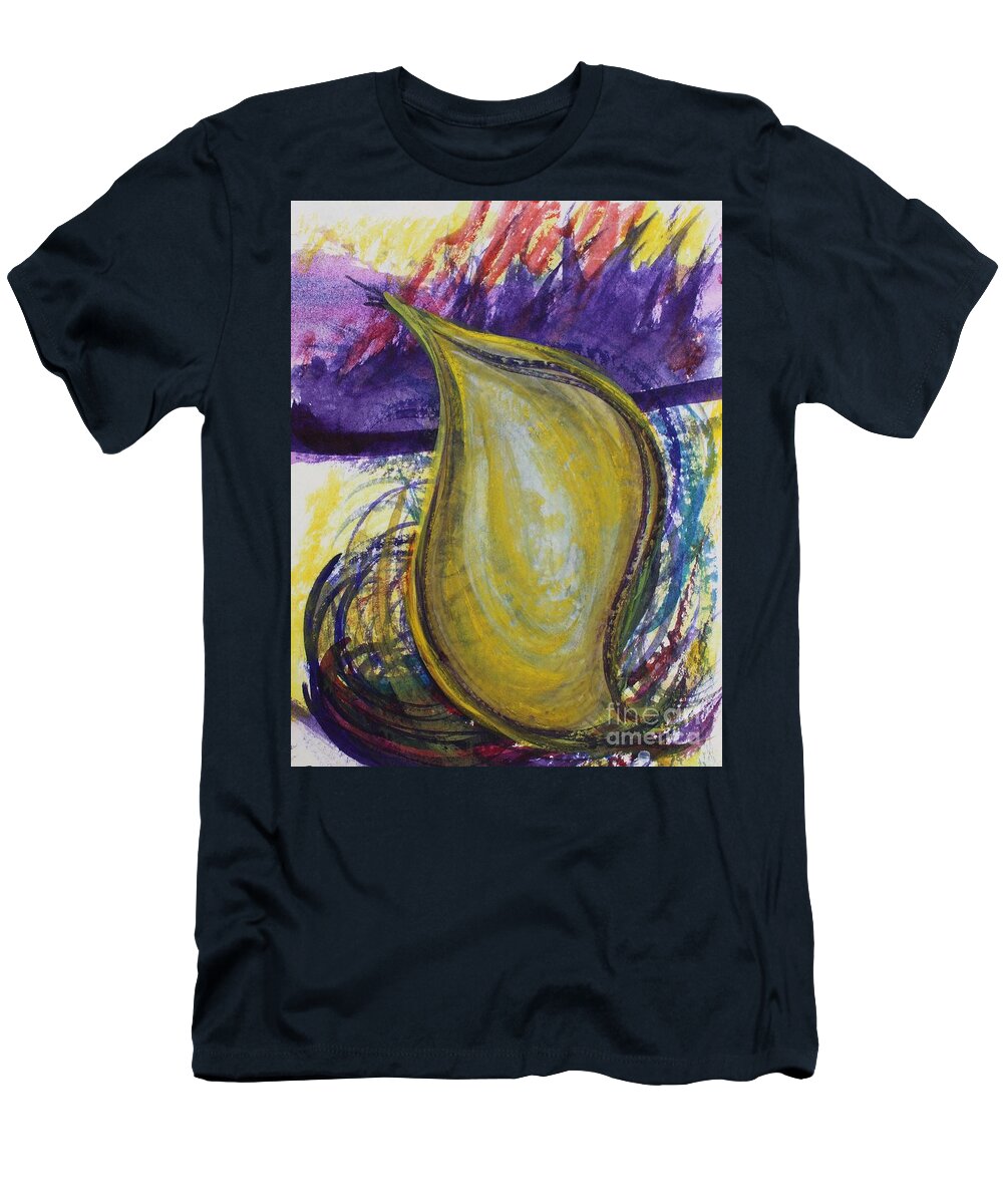 Primordial Yud Judaica Hebrew Letters Jewish T-Shirt featuring the painting Primordial Yud by Hebrewletters SL