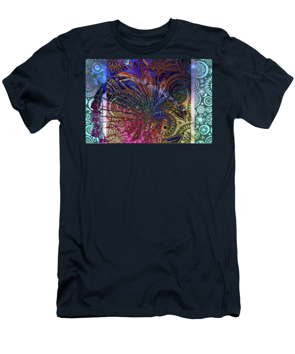 Psychedelic T-Shirt featuring the painting Psychedeco 1 by Priscilla Huber