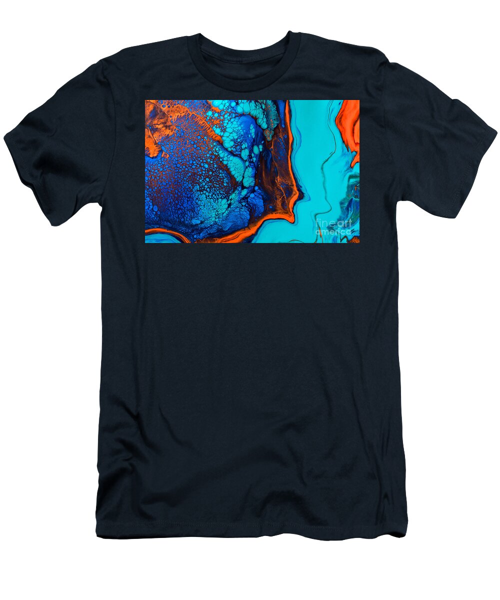 Abstract T-Shirt featuring the painting Puffer Fish by Patti Schulze