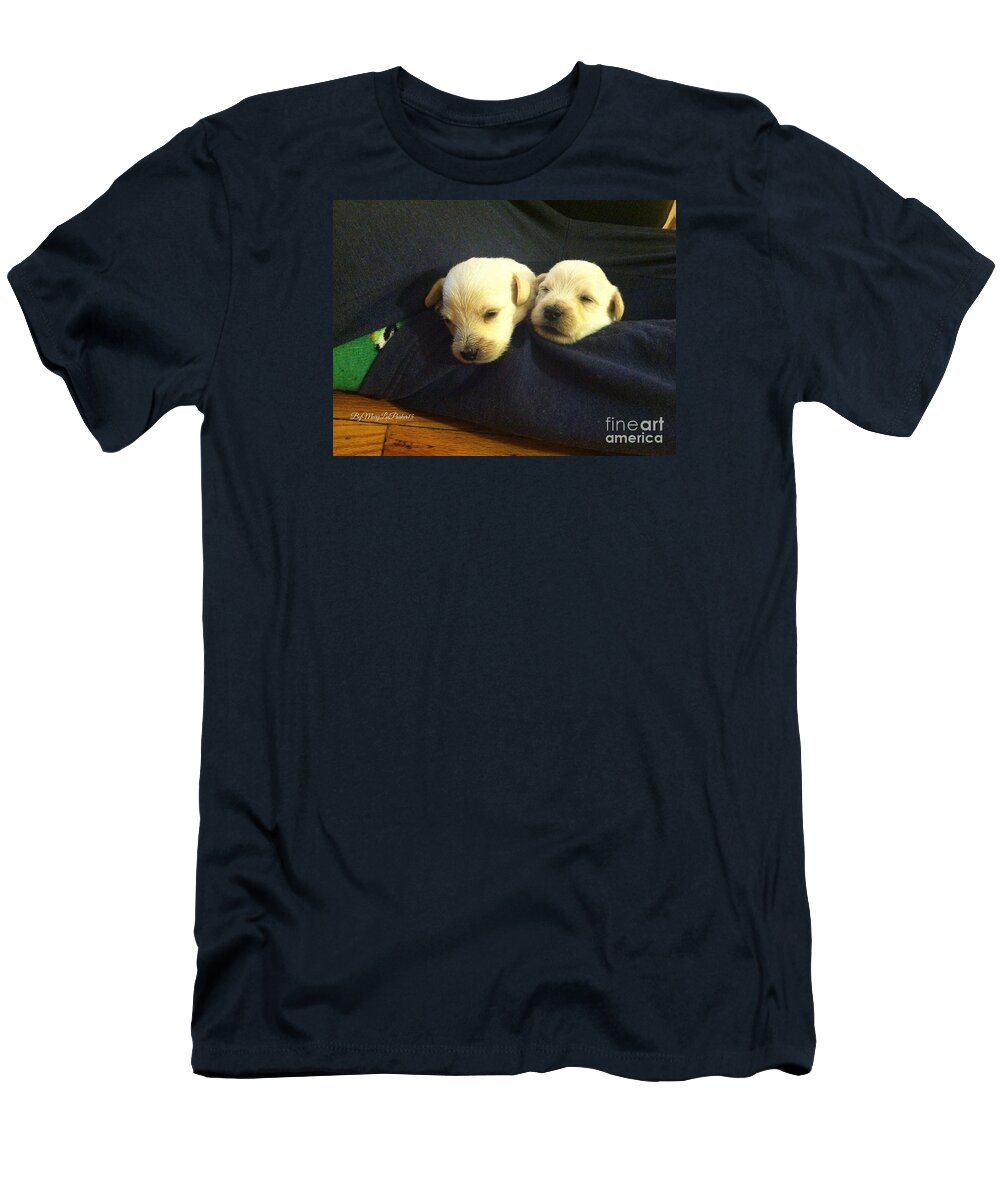 Puppies T-Shirt featuring the photograph Puppy Love by MaryLee Parker