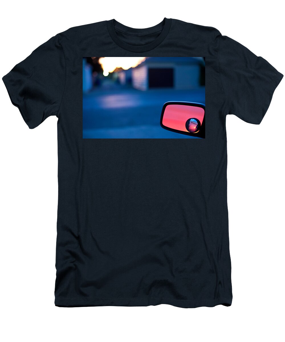 Car Mirror T-Shirt featuring the photograph Rearview Mirror by Steven Dunn
