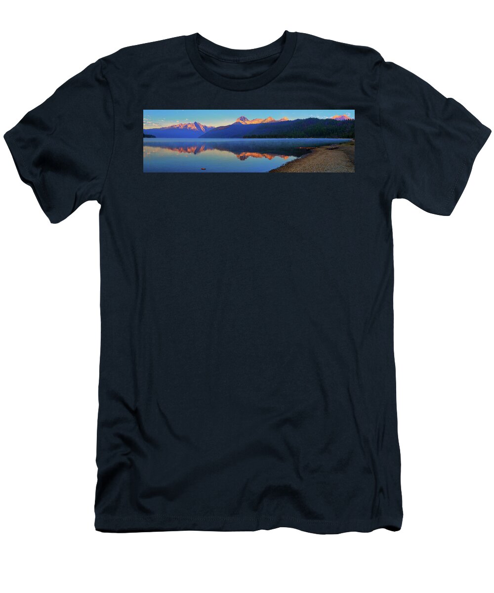Redfish Lake T-Shirt featuring the photograph Redfish Lake Dawn by Greg Norrell