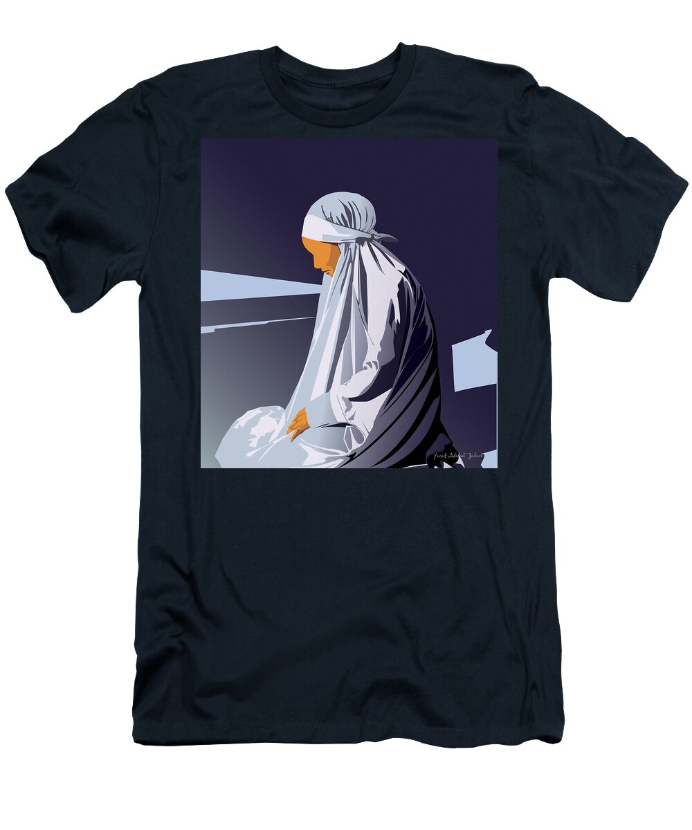 Muslim T-Shirt featuring the digital art Reflection at Fajr by Scheme Of Things Graphics