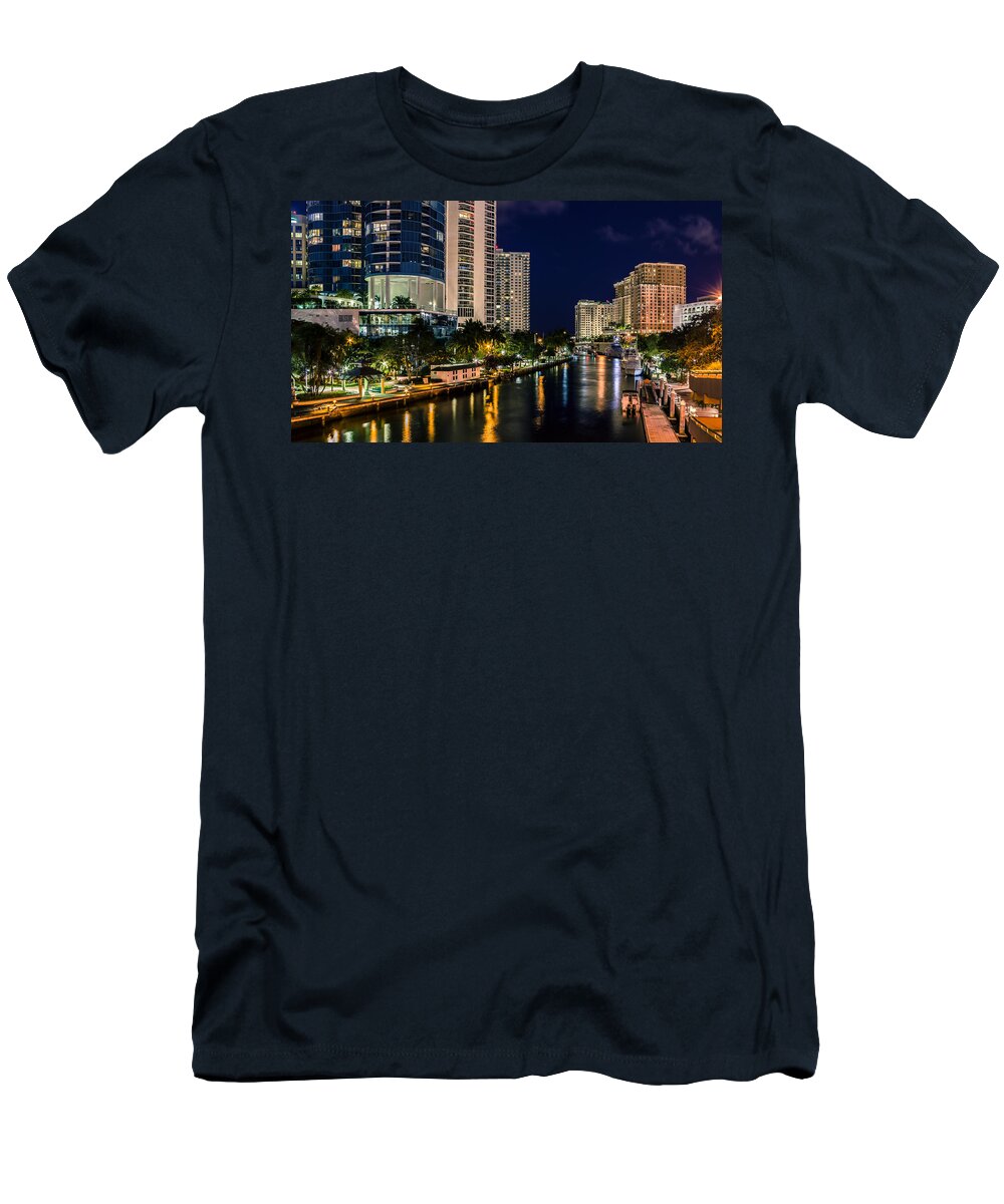 American T-Shirt featuring the photograph Riverwalk Park in Fort Lauderdale FL by Traveler's Pics