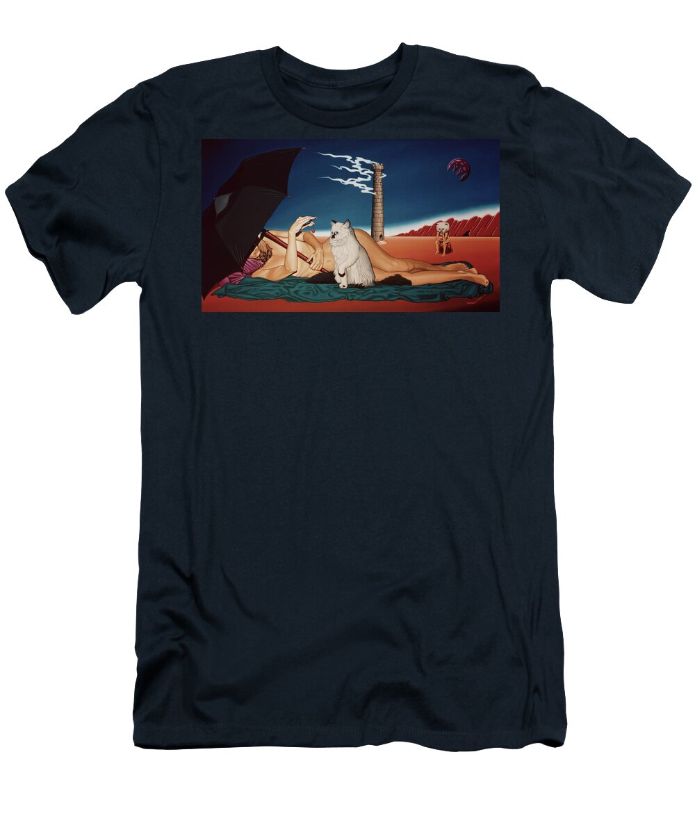  T-Shirt featuring the painting Romeo's Nightmare by Paxton Mobley