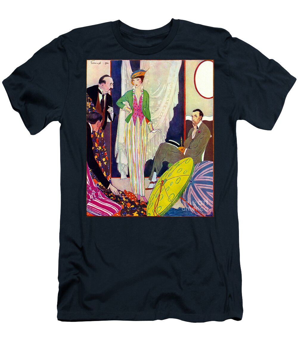 Shopping 1914 T-Shirt featuring the photograph Shopping 1914 by Padre Art