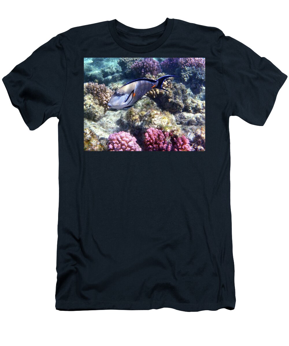 Sea T-Shirt featuring the photograph Sohal Surgeonfish 5 by Johanna Hurmerinta