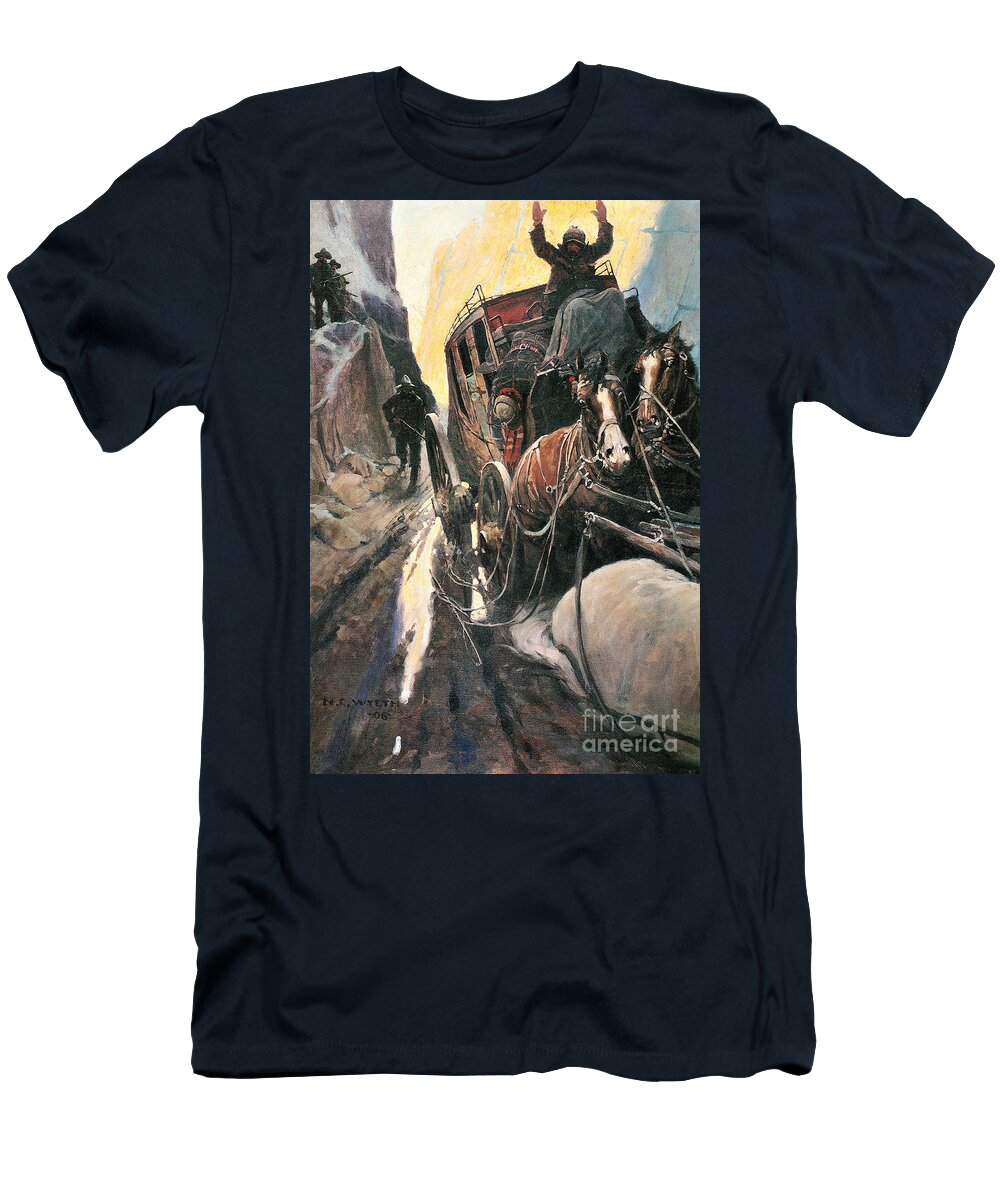 1906 T-Shirt featuring the photograph Stagecoach Robbers by Granger