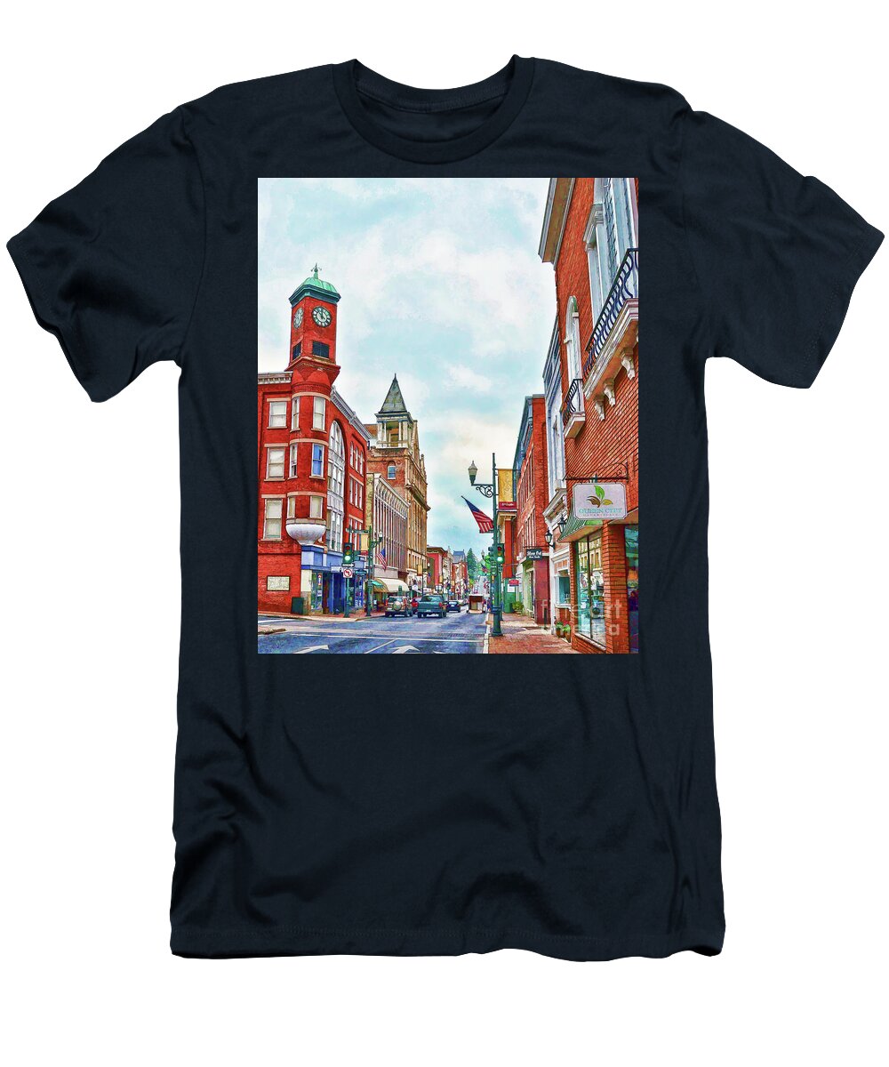 Staunton Virginia T-Shirt featuring the photograph Staunton Virginia - The Queen City - Art of the Small Town by Kerri Farley