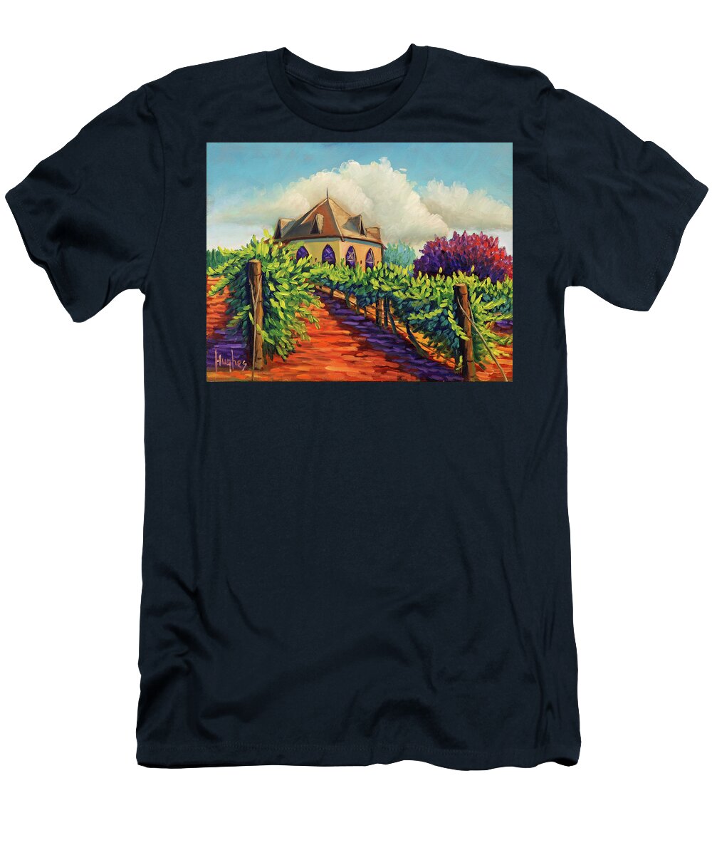 Ste Chappelle Winery T-Shirt featuring the painting Ste Chappelle Winery by Kevin Hughes