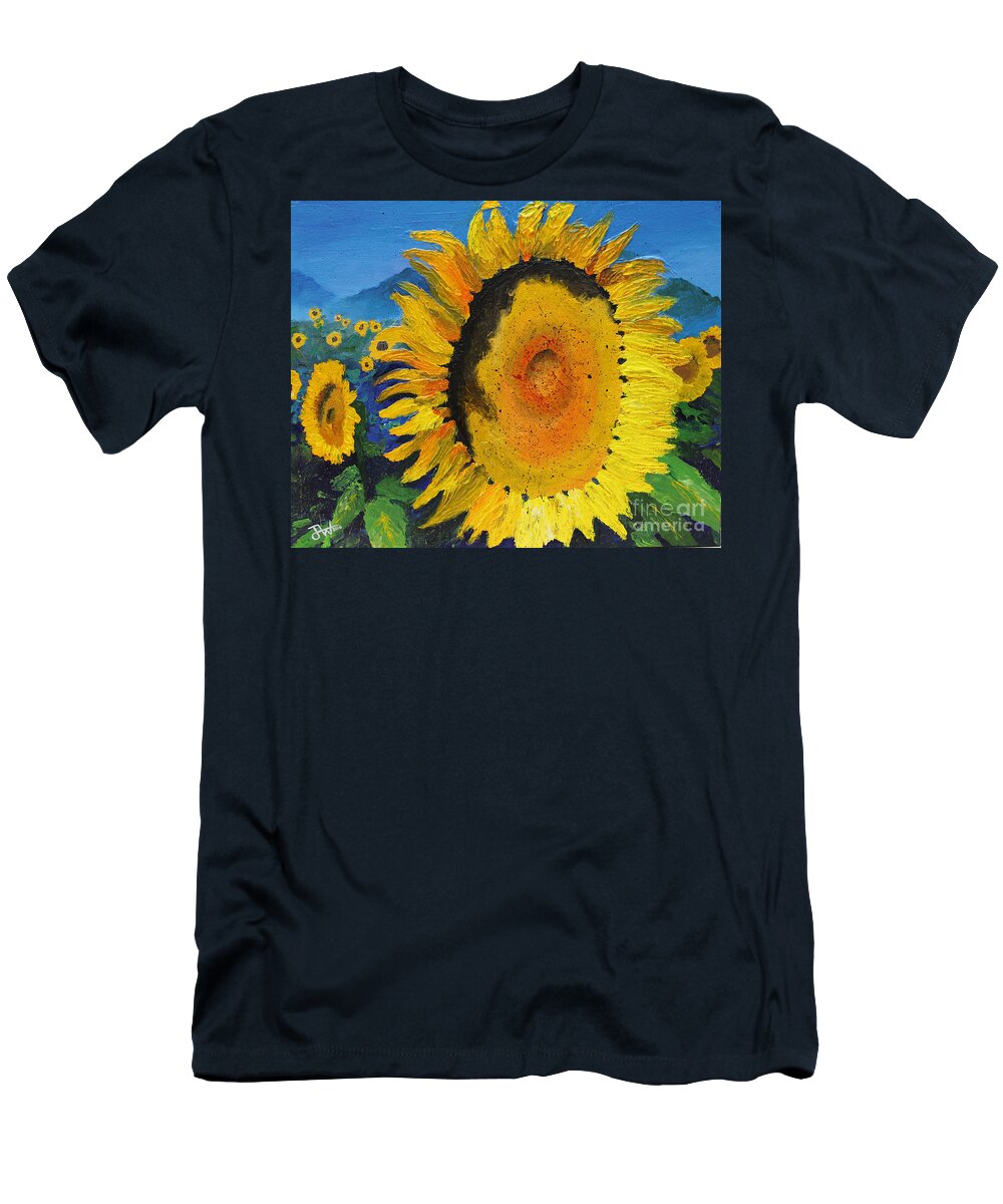 Sun T-Shirt featuring the painting Sun Valley by Jerome Wilson