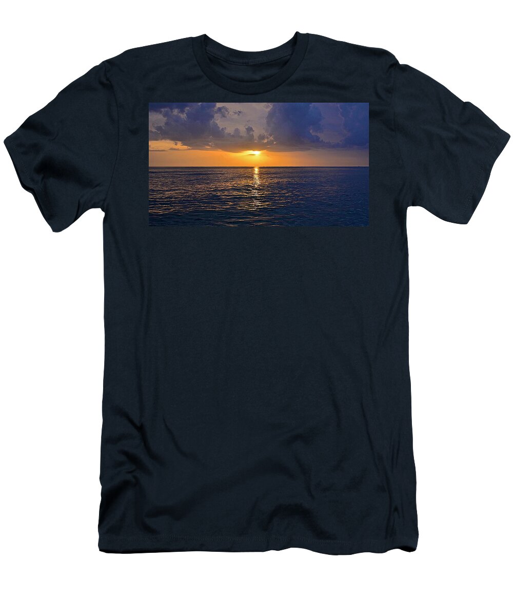 Water T-Shirt featuring the photograph Sunset Over the Gulf Of Mexico by Carol Bradley