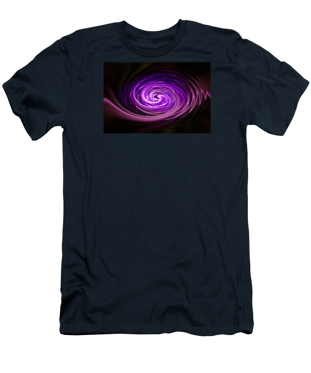 Abstract T-Shirt featuring the photograph Swirling Zig Zag Abstract by Penny Lisowski