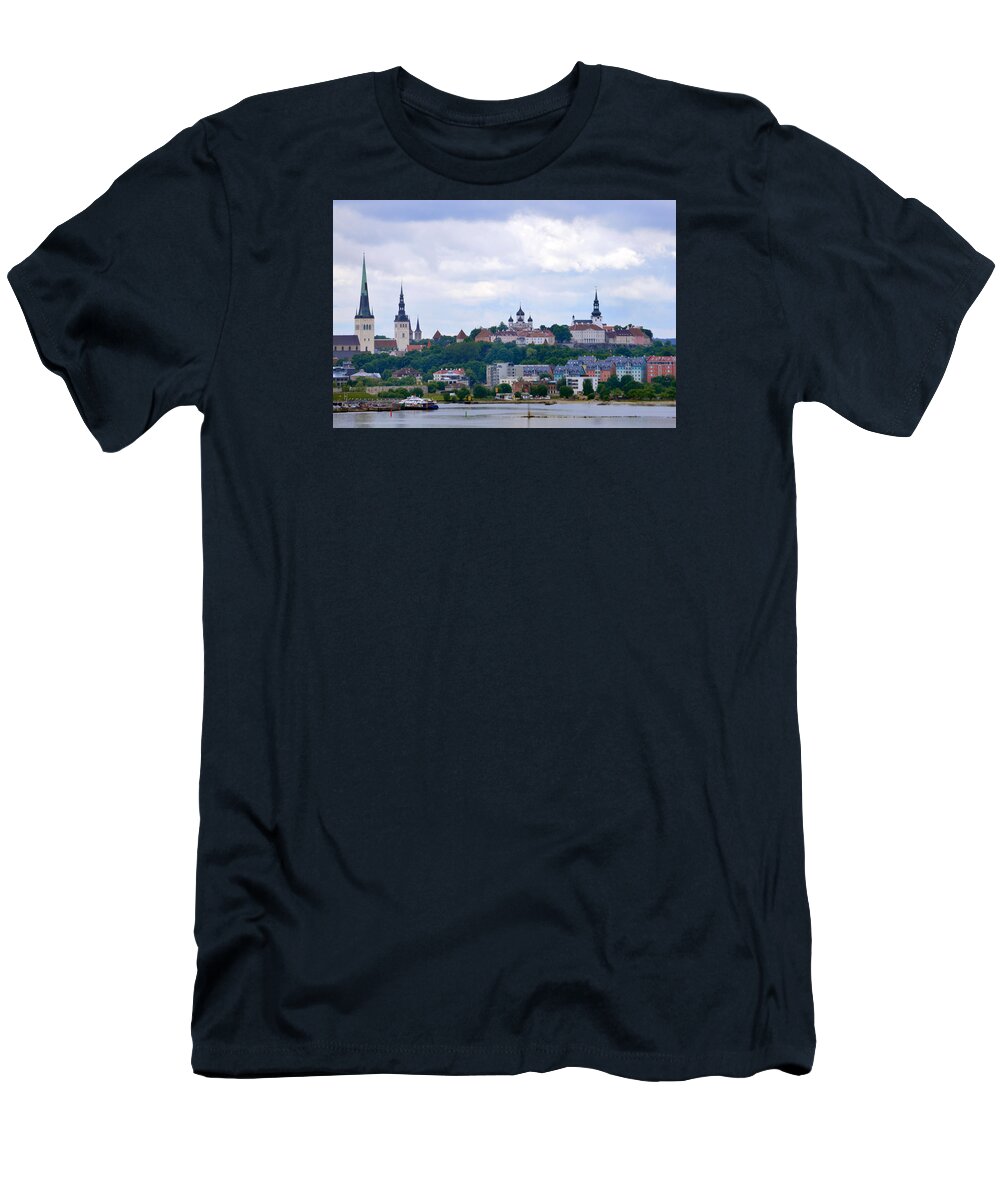 Tallinn T-Shirt featuring the photograph Tallinn Estonia. by Terence Davis