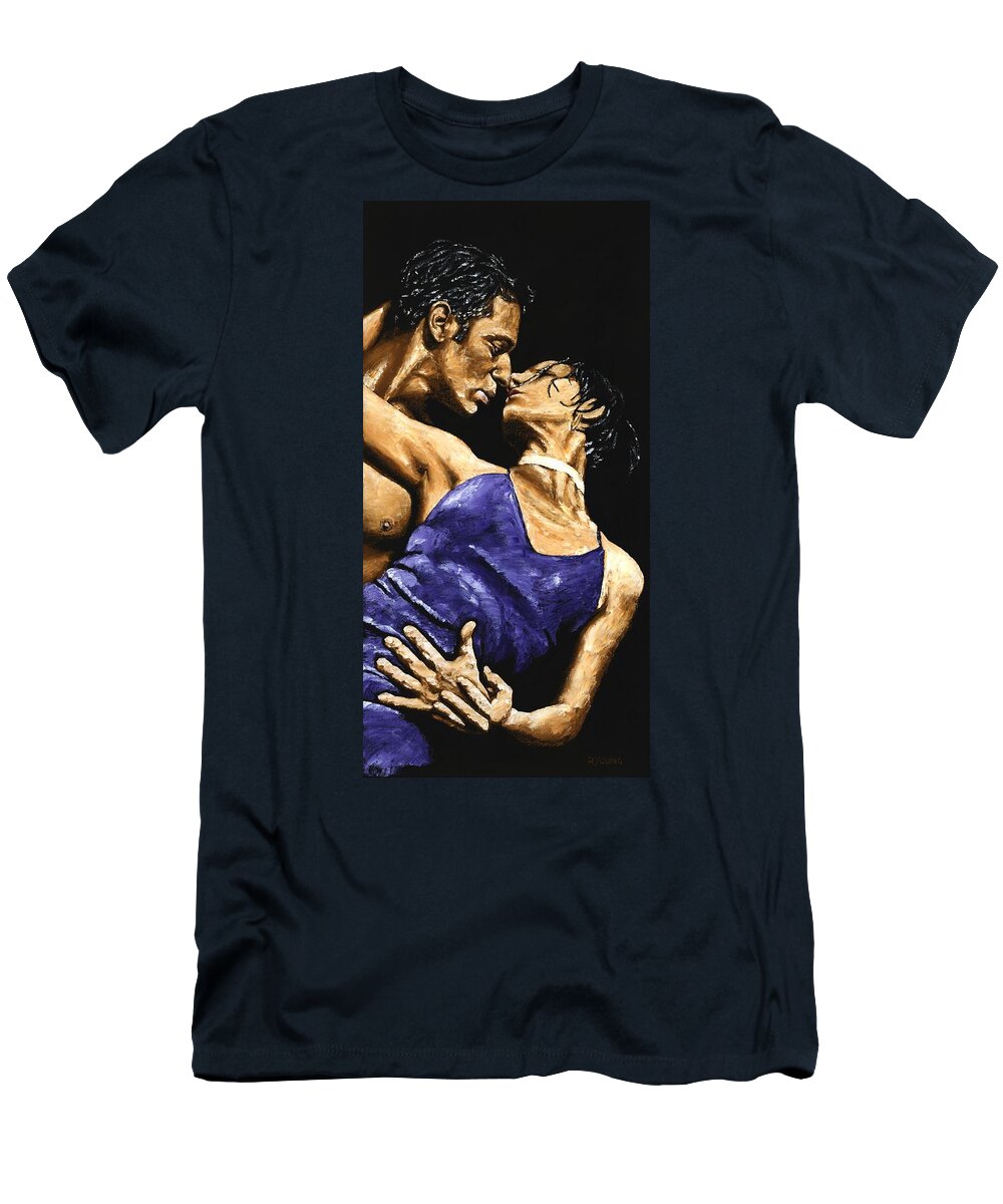 Couple T-Shirt featuring the painting Tango Heat by Richard Young