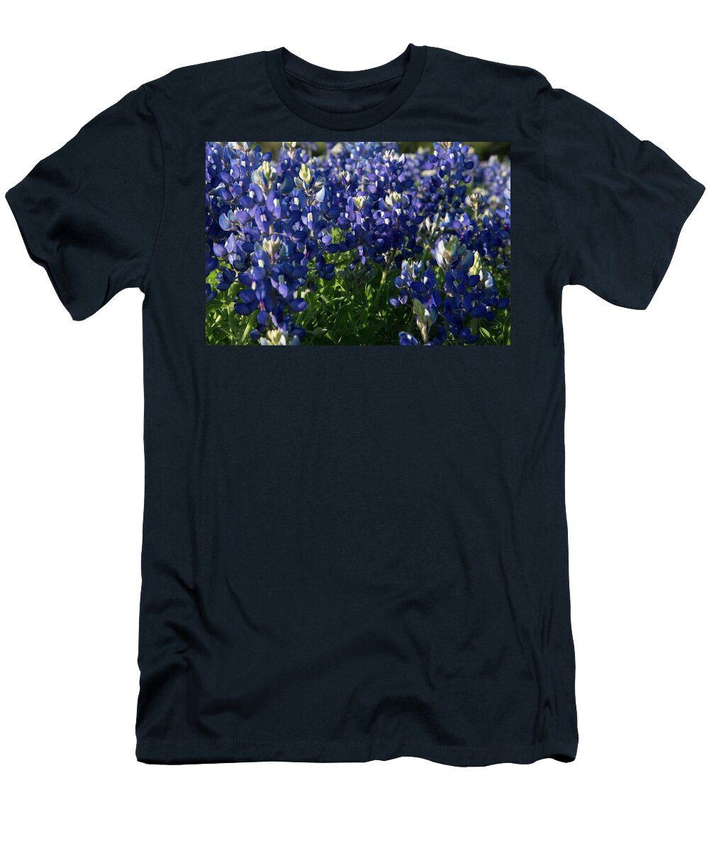Bluebonnet T-Shirt featuring the photograph Texas Bluebonnets in the Sun by Frank Madia