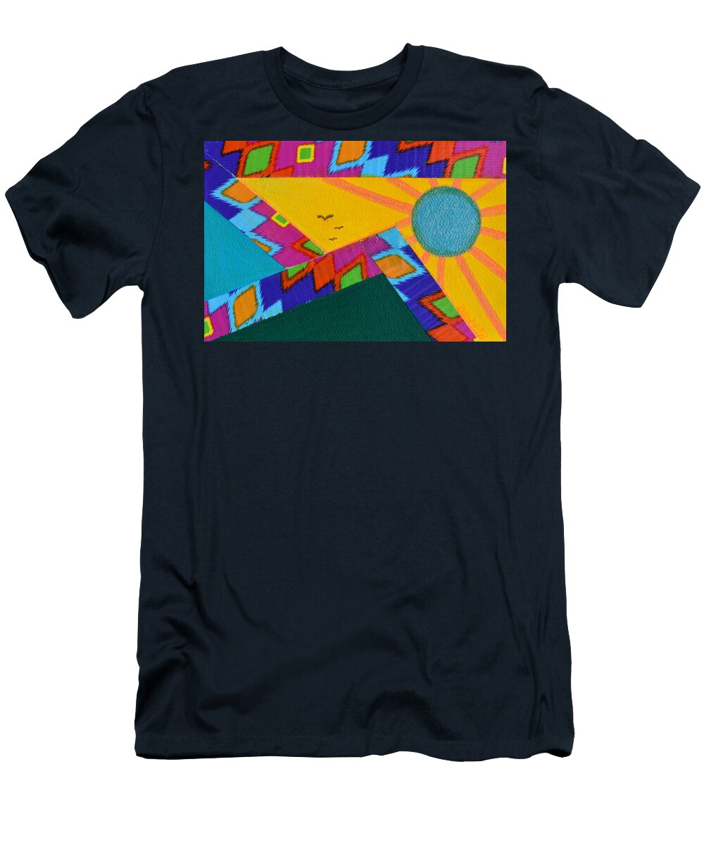 Santa Fe T-Shirt featuring the painting That Santa Fe Feeling by Donna Blackhall