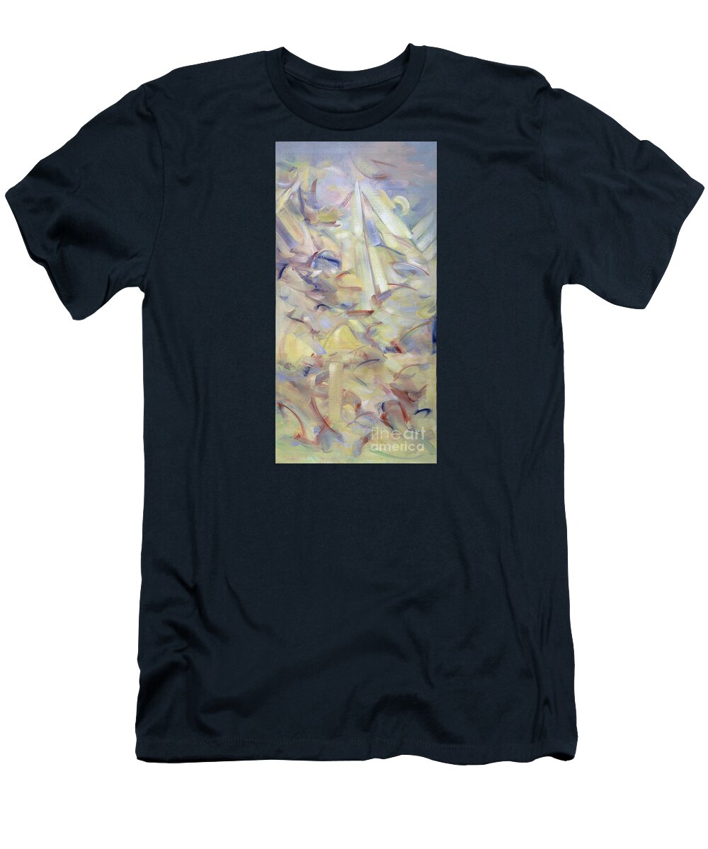Egypt T-Shirt featuring the painting The Dream Stelae / Tutankhamen by Ritchard Rodriguez