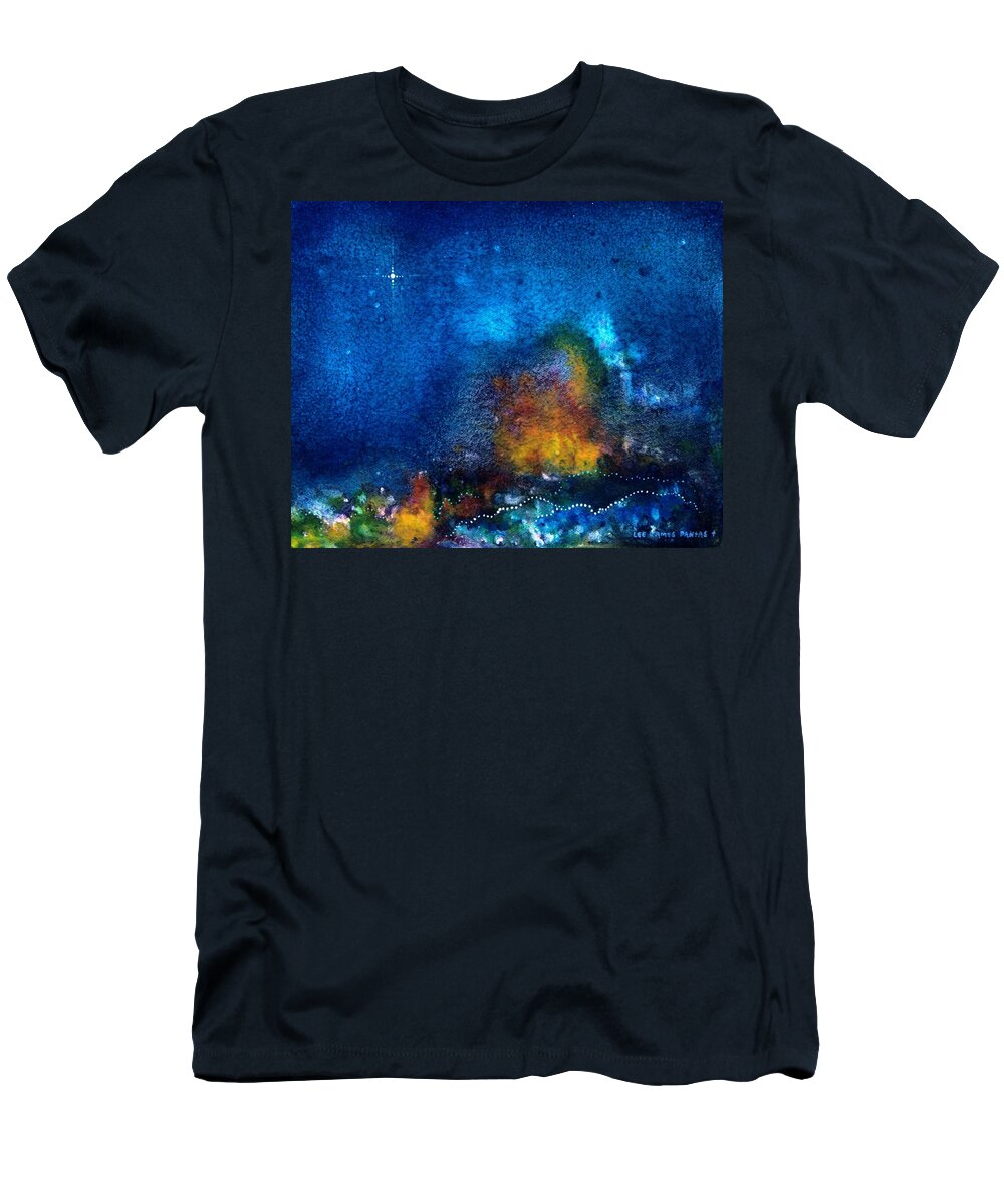 Spiritual T-Shirt featuring the painting The Morning Star by Lee Pantas