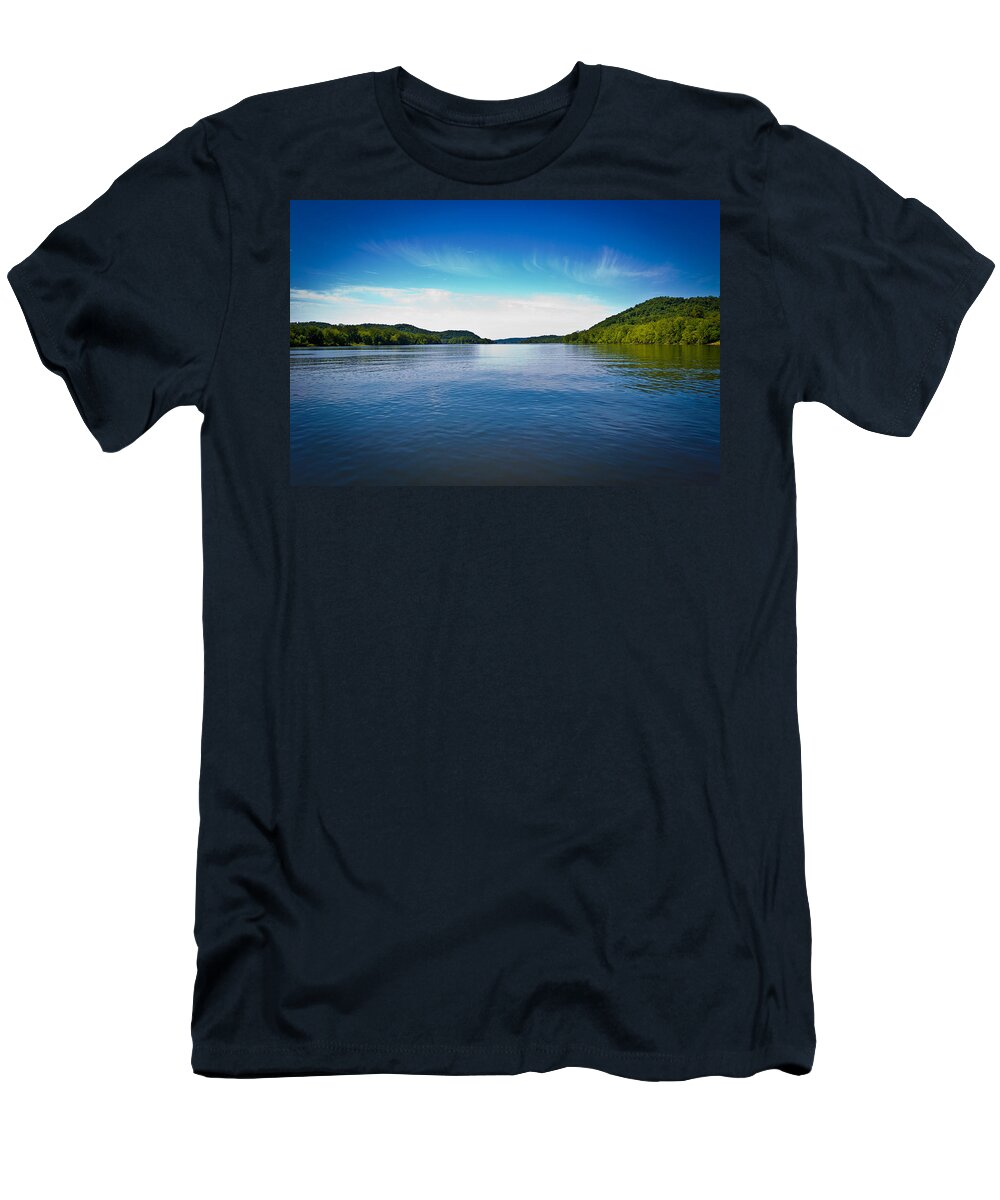 Hdr T-Shirt featuring the photograph The Ohio River by Jonny D