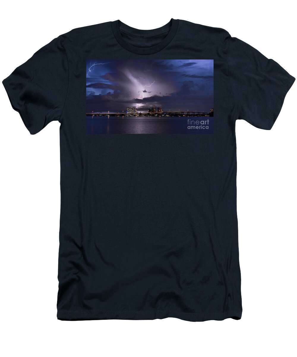 Lightning T-Shirt featuring the photograph The Paradise Life by Quinn Sedam