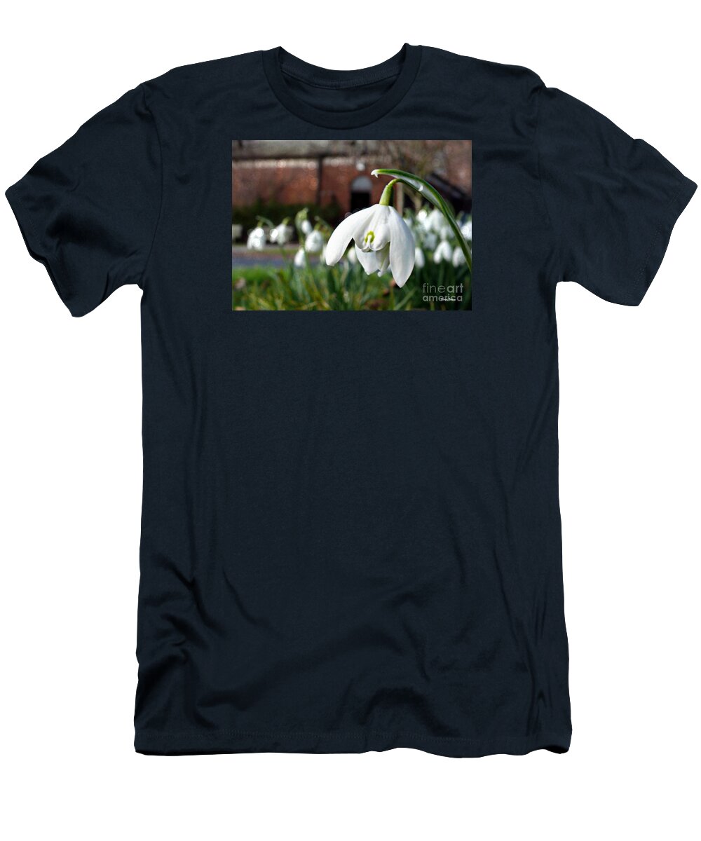 Snowdrops T-Shirt featuring the photograph The Snowdrop by Morag Bates