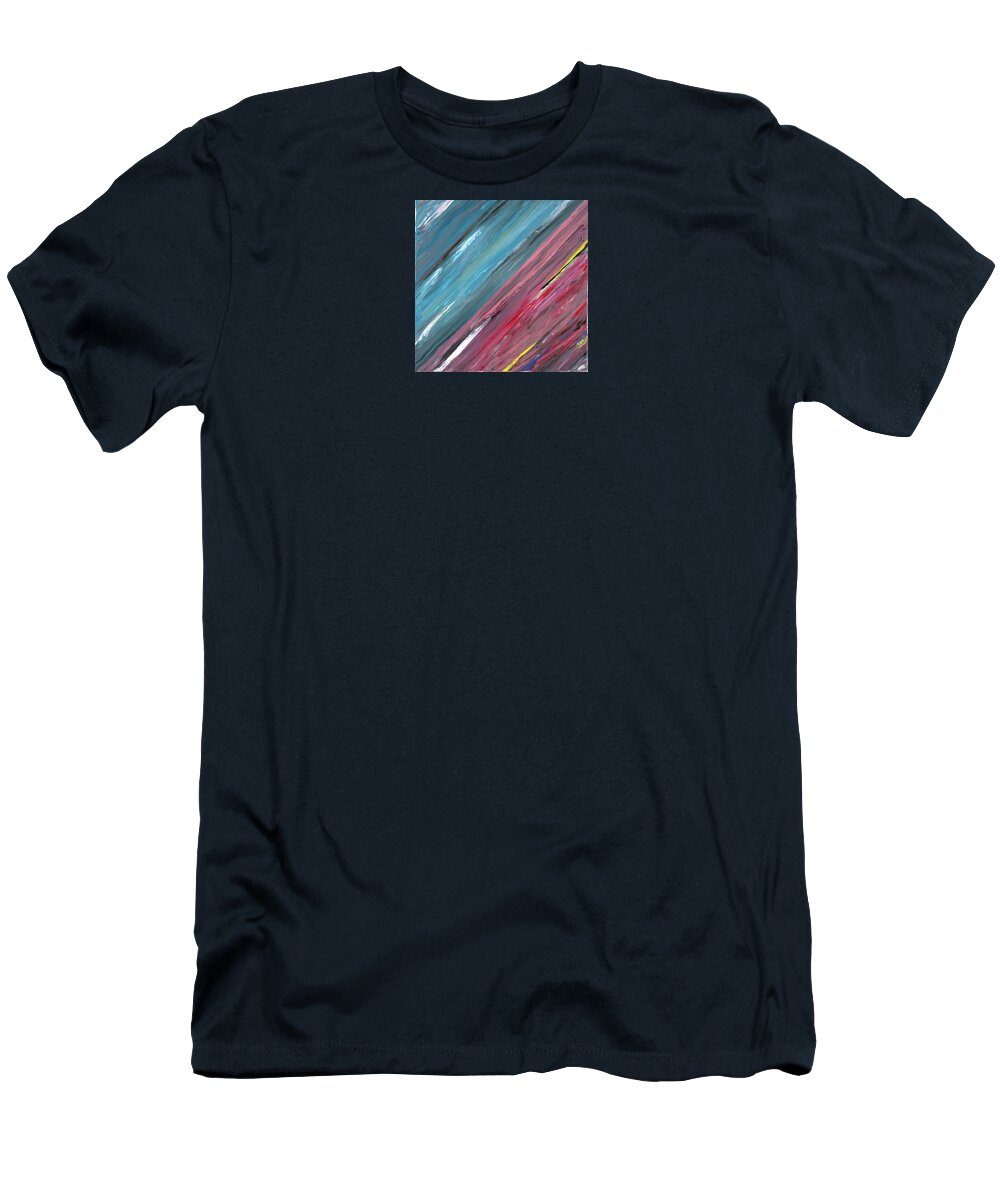 Abstract T-Shirt featuring the painting The song of the horizon A by Ovidiu Ervin Gruia