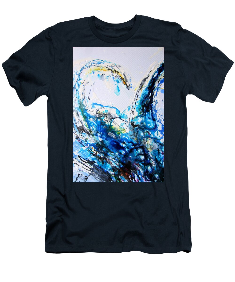 Abstract T-Shirt featuring the painting The Wave 1 #1 by Roberto Gagliardi