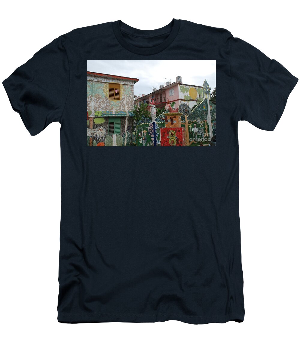 Cuba T-Shirt featuring the photograph Tile city by Jim Goodman