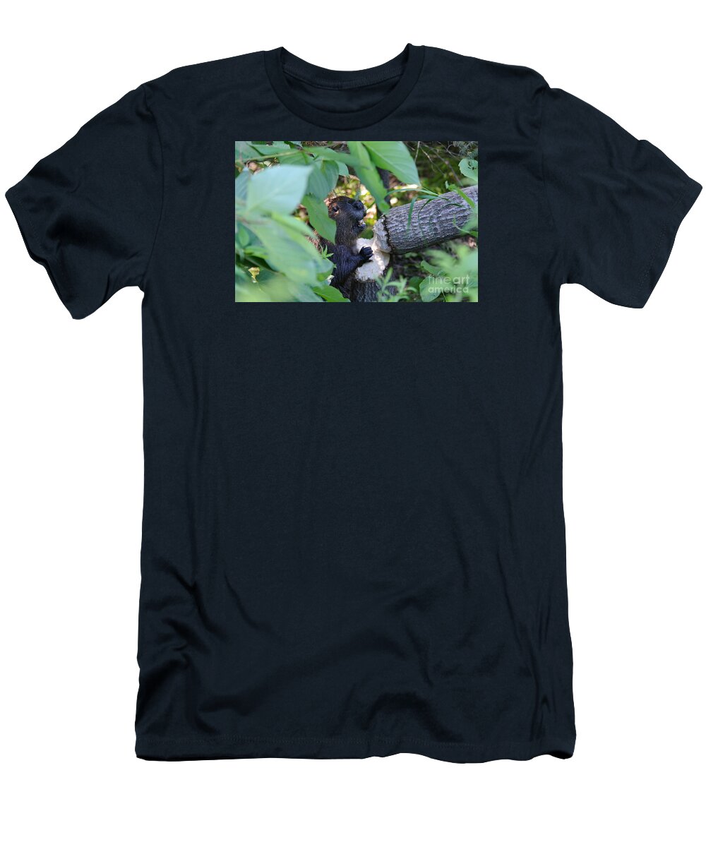 Beaver T-Shirt featuring the photograph Timberrrrr by Sandra Updyke