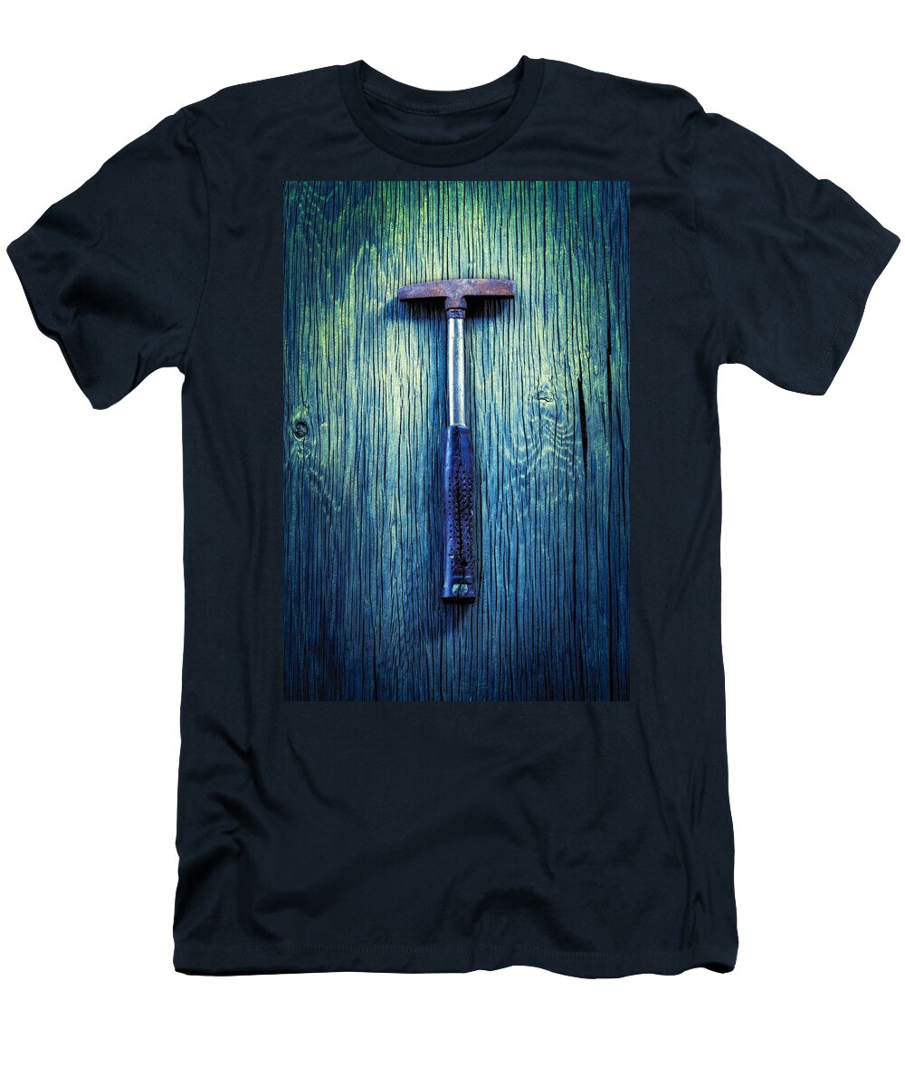 Industrial T-Shirt featuring the photograph Tools On Wood 39 by YoPedro
