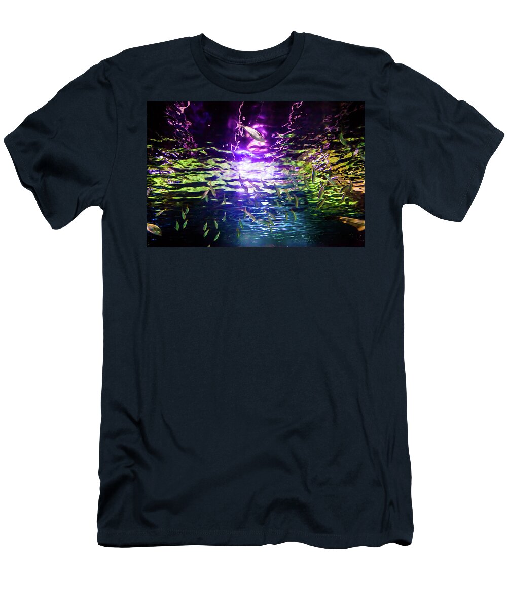Under Water T-Shirt featuring the photograph Under The Rainbow by Az Jackson
