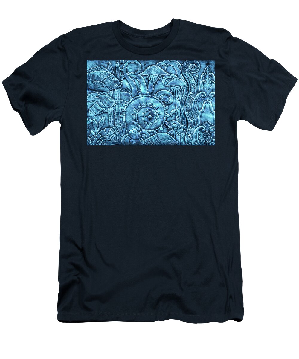 Under The Sea T-Shirt featuring the mixed media Under The Sea by DiDesigns Graphics