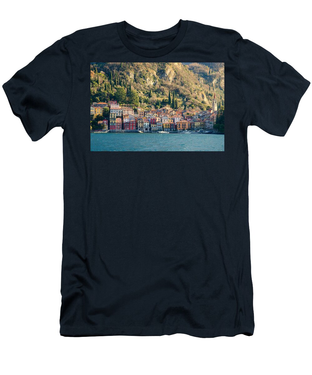 Village T-Shirt featuring the photograph Varenna village by Mats Silvan