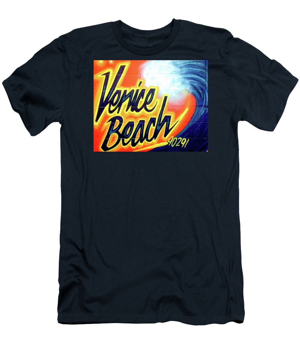 Venice Beach T-Shirt featuring the photograph Venice Beach Mural by Art Block Collections