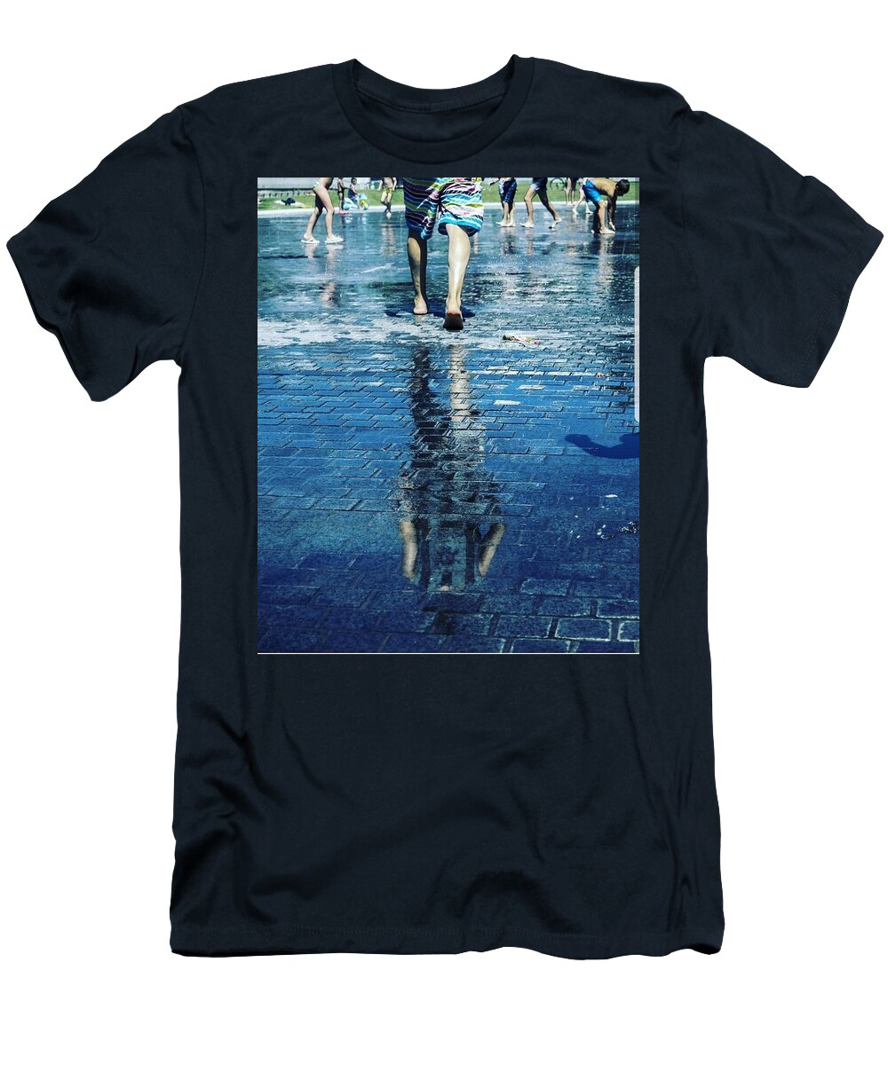 Man T-Shirt featuring the photograph Walking on the water by Nerea Berdonces Albareda