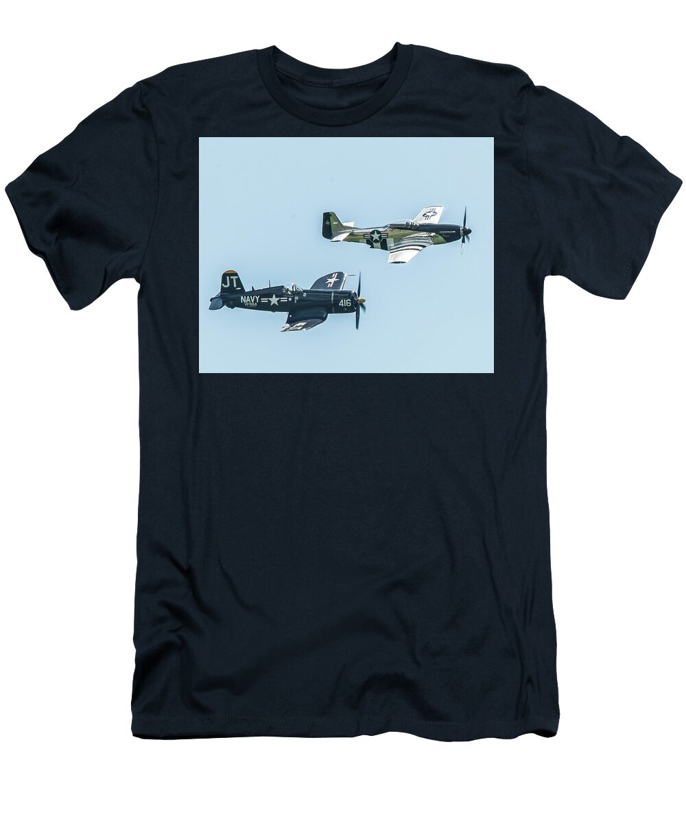 Vintage Aircraft T-Shirt featuring the photograph Warbirds by Joe Granita