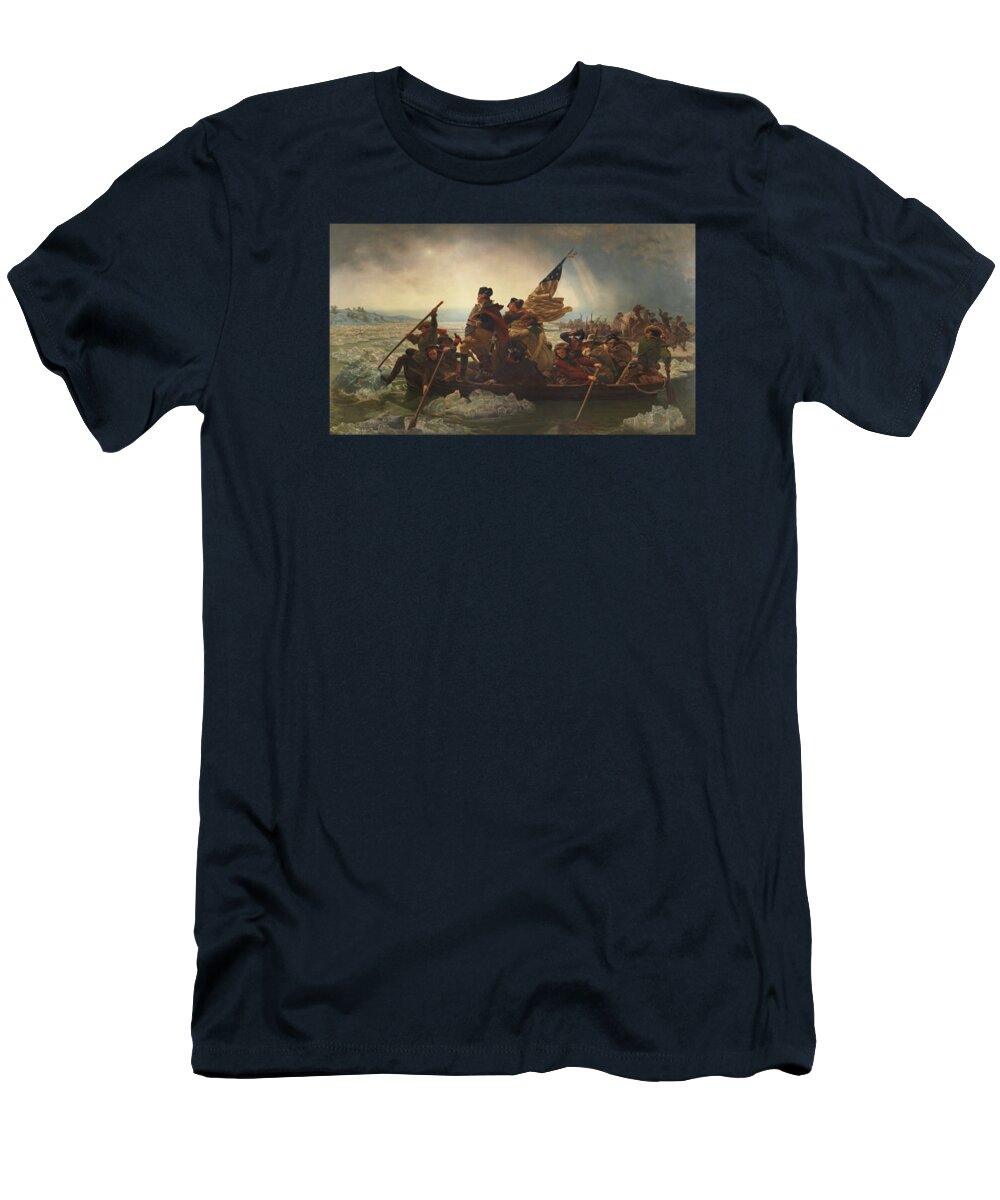 Washington Crossing The Delaware T-Shirt featuring the painting Washington Crossing the Delaware Painting by Emanuel Gottlieb Leutze