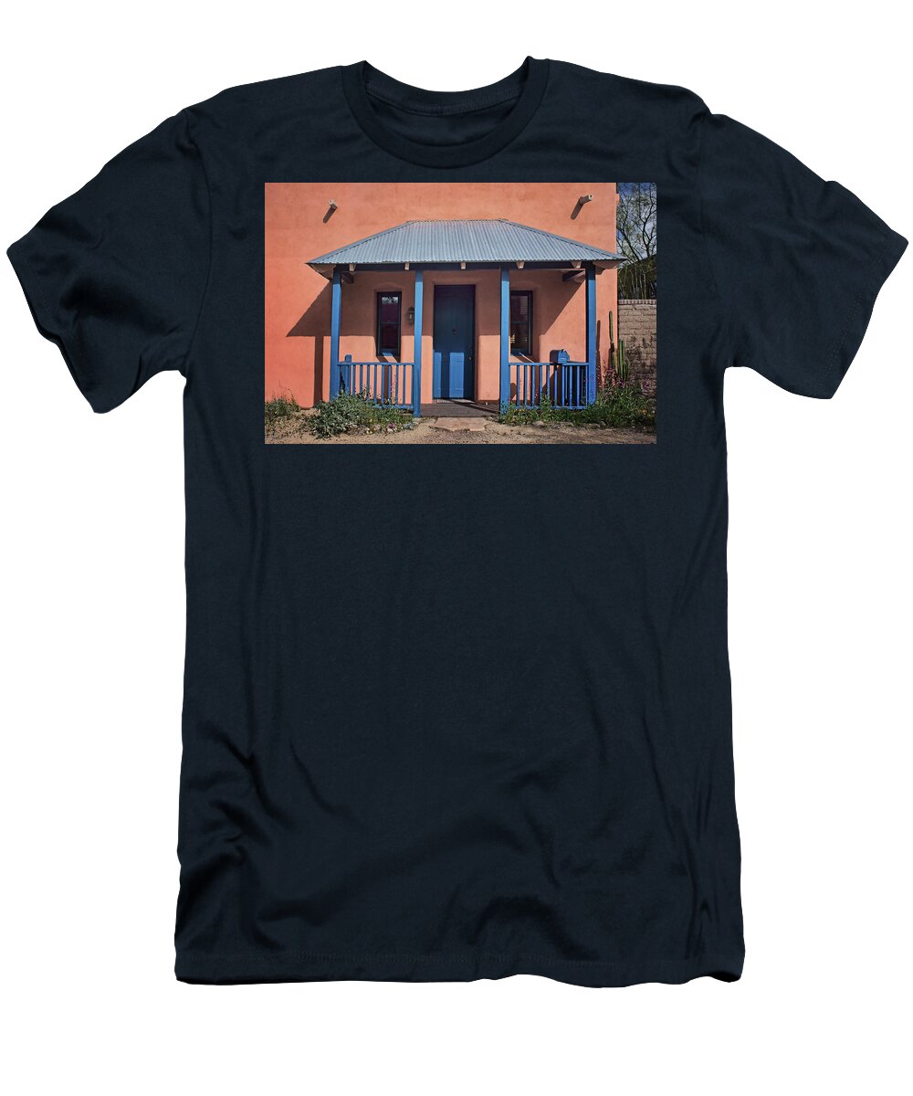Porch T-Shirt featuring the photograph Welcome Home - Barrio Historico - Tucson by Nikolyn McDonald