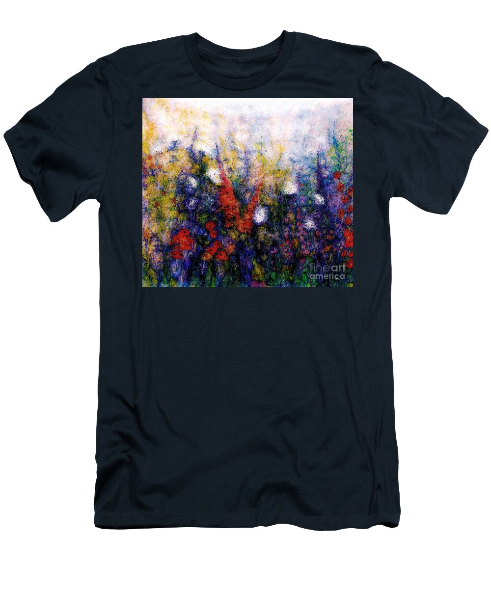 Flowers T-Shirt featuring the mixed media Wild Meadow Flowers by Claire Bull