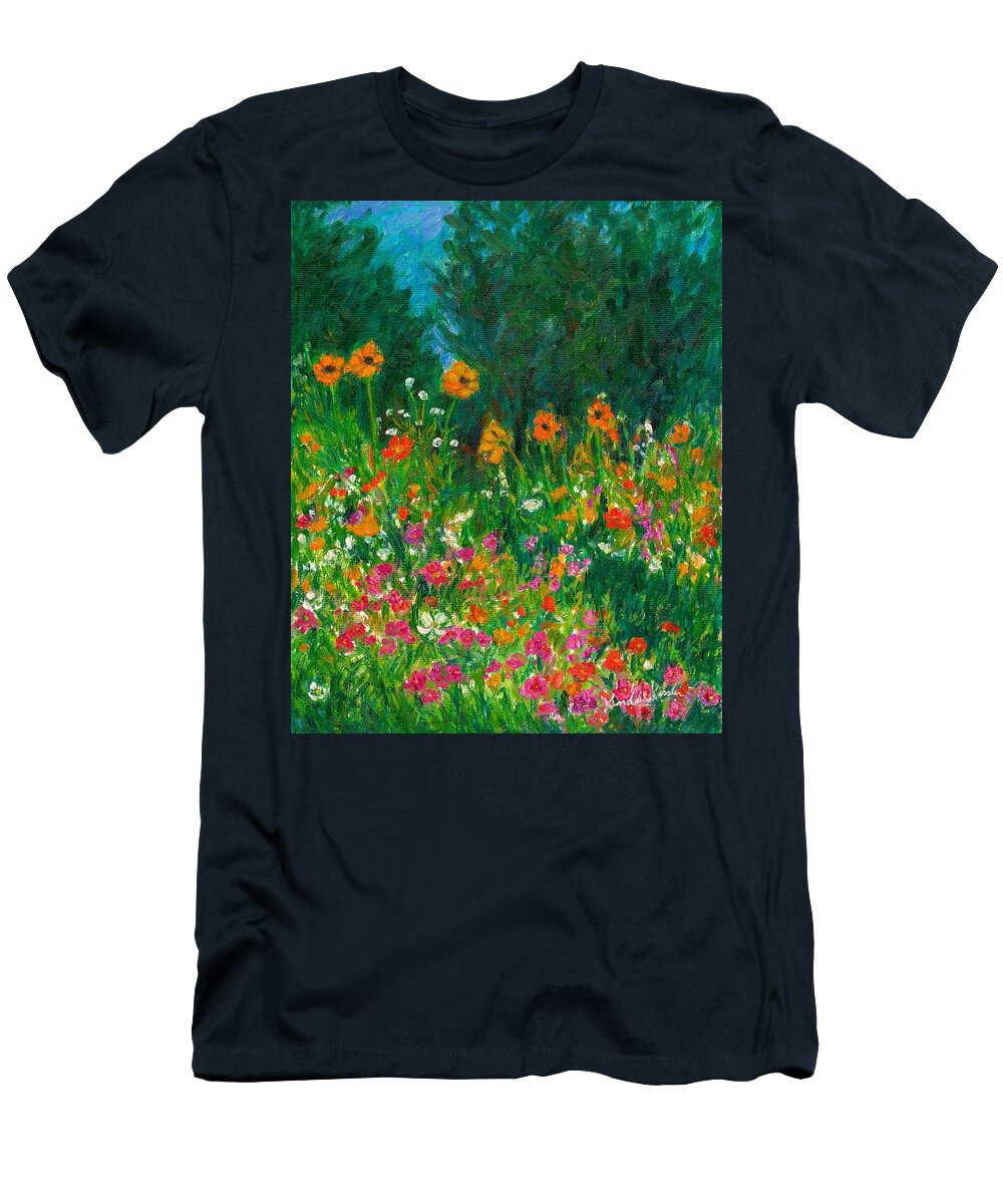 Wildflowers T-Shirt featuring the painting Wildflower Rush by Kendall Kessler