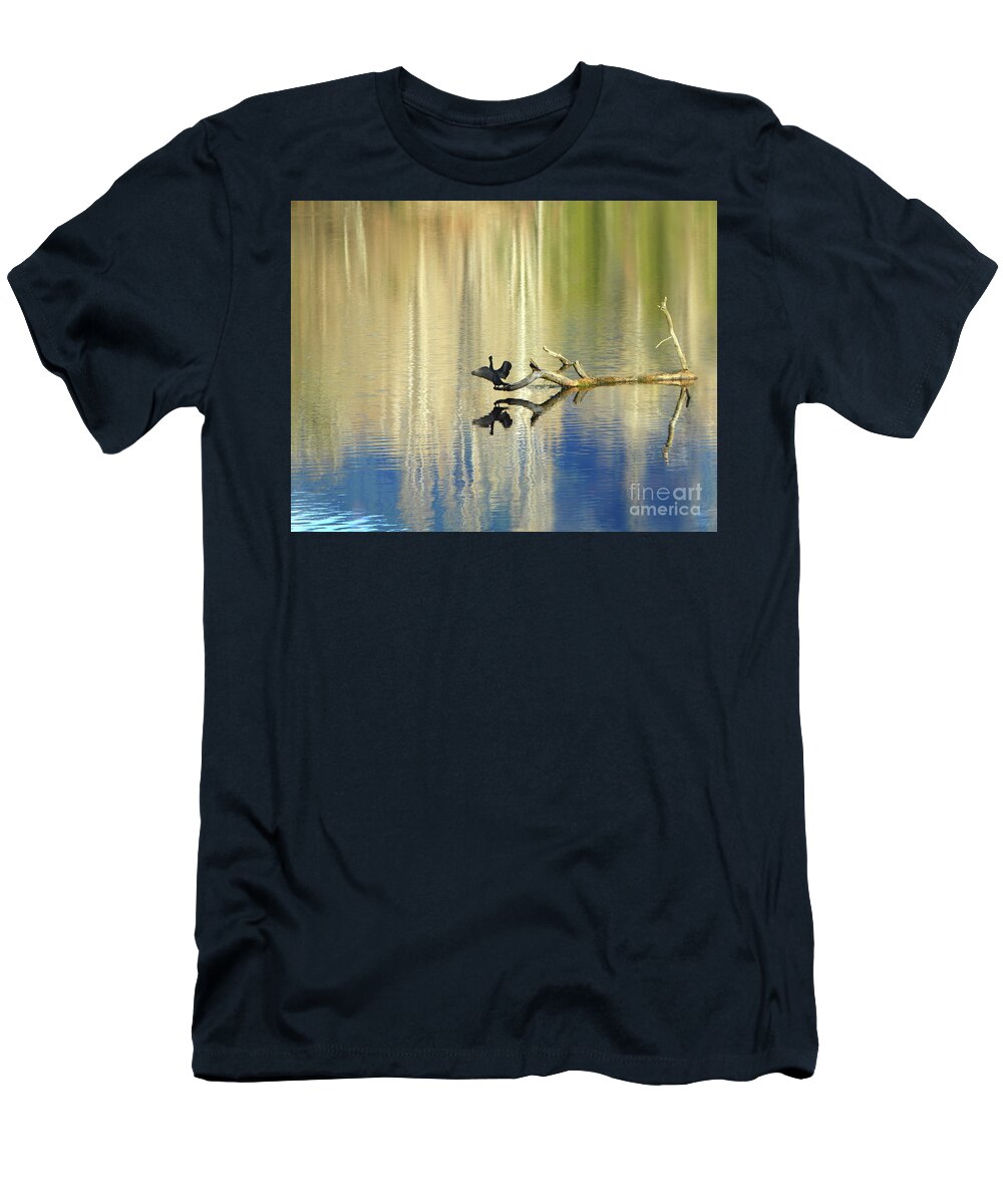 Cormorant T-Shirt featuring the photograph Wingin' It by Michelle Twohig