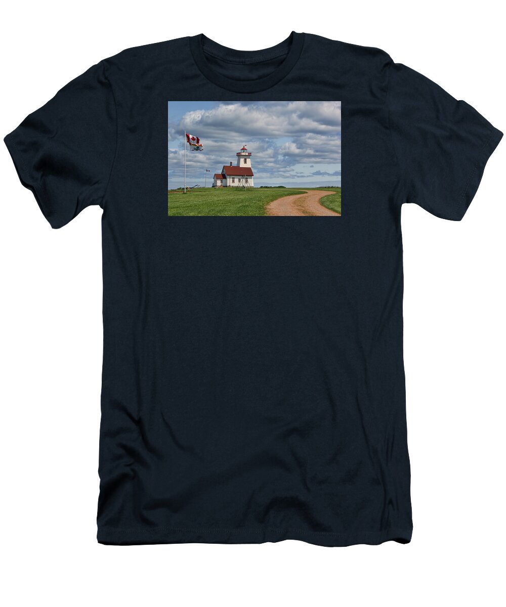 Prince Edward Island T-Shirt featuring the photograph Wood Islands Lighthouse - 2 - PEI by Nikolyn McDonald