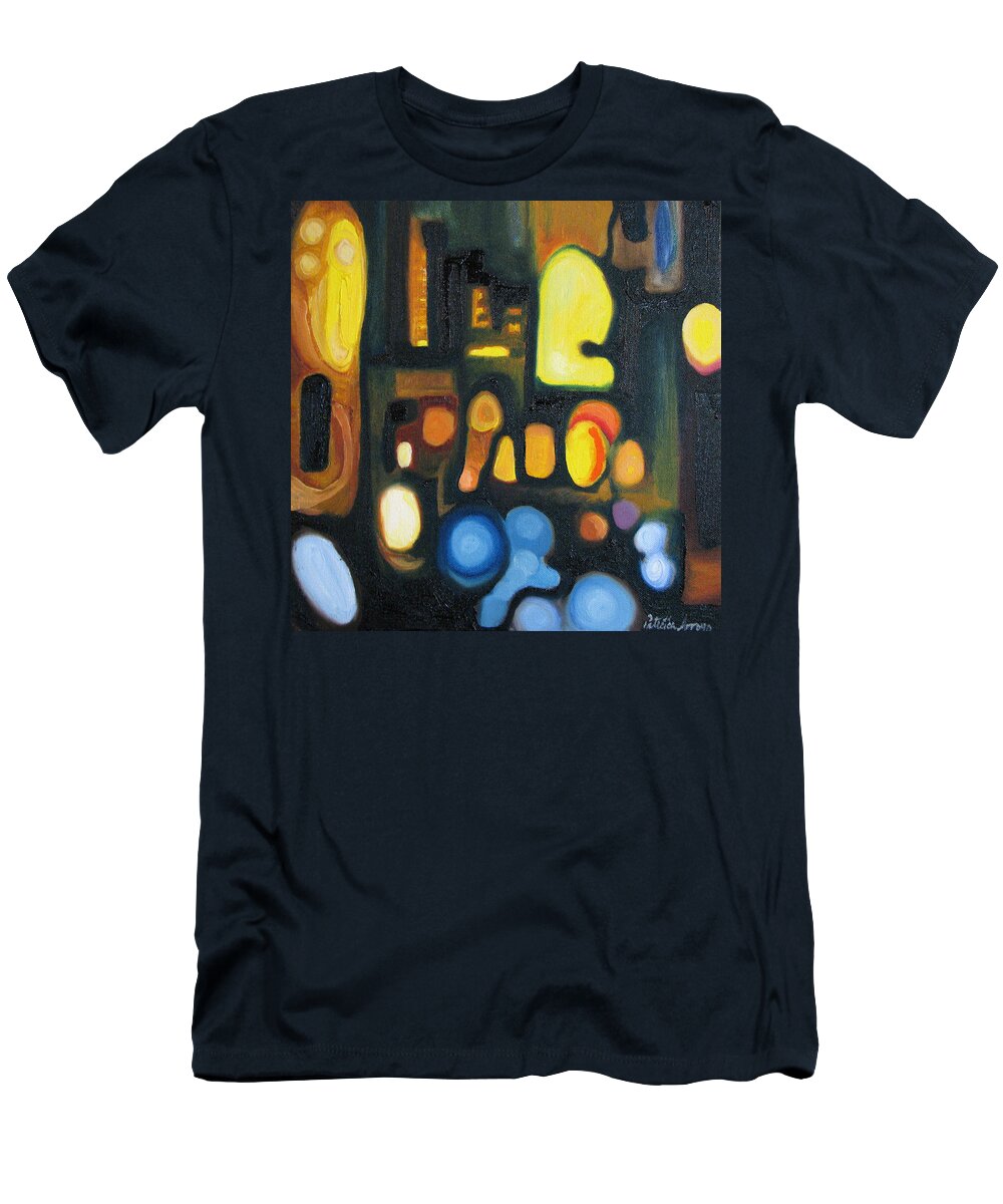 Abstract T-Shirt featuring the painting Yellow and Blue by Patricia Arroyo