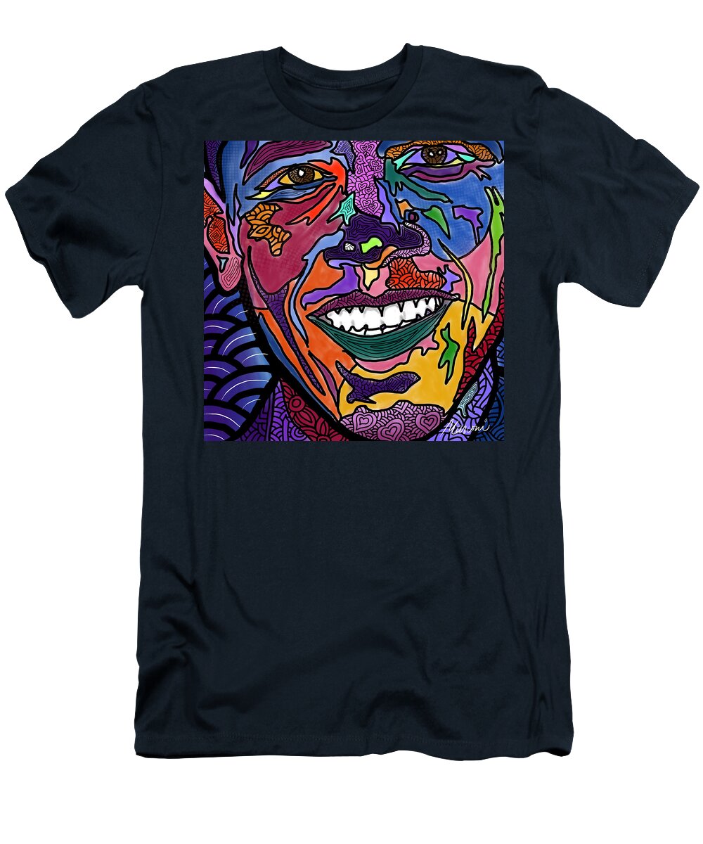 President Obama T-Shirt featuring the digital art Yes We Can Obama by Marconi Calindas