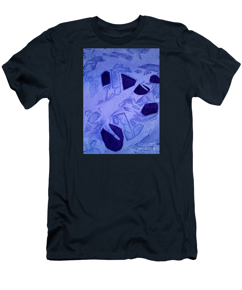 Paintings T-Shirt featuring the painting 09 Purple Abstract 2 by Kathy Braud