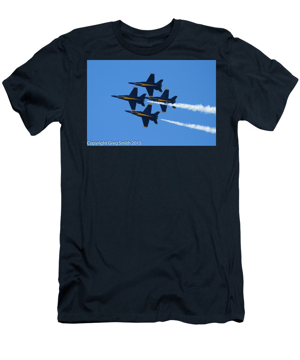 Blue Angels Nas Oceana T-Shirt featuring the photograph Blue Angels NAS Oceana #1 by Greg Smith