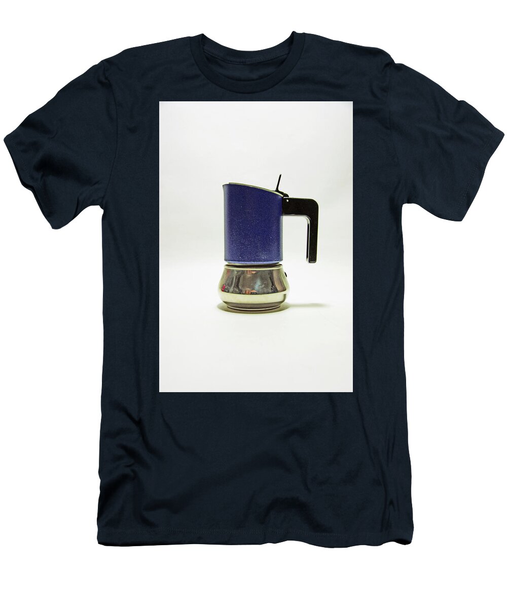 Studio T-Shirt featuring the photograph 10-05-19 STUDIO. Blue Cafetiere by Lachlan Main