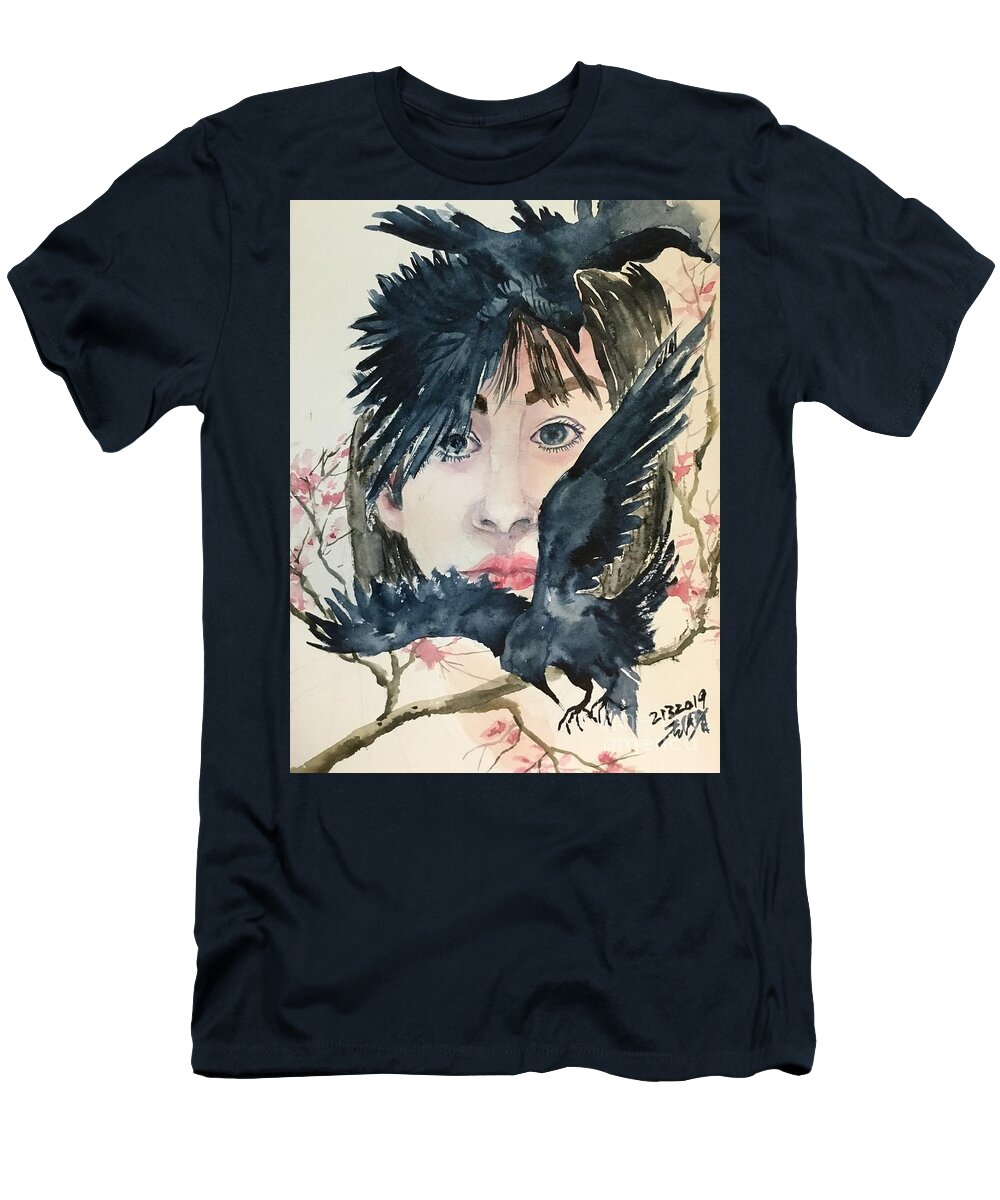 1102019 T-Shirt featuring the painting 1102019 by Han in Huang wong